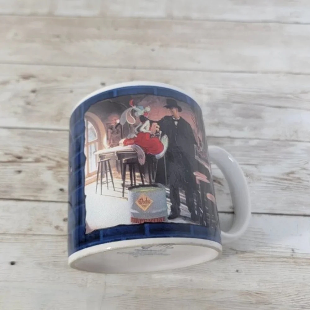 Vintage Disney Who Framed Roger & Jessica Rabbit Coffee Mug‎ Cup 1987 Applause